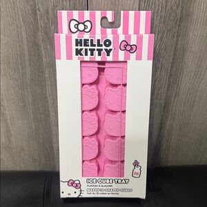 New Hello Kitty Face Pink Silicone 10 Cube Ice Cube Tray 3D Shaped Cubes